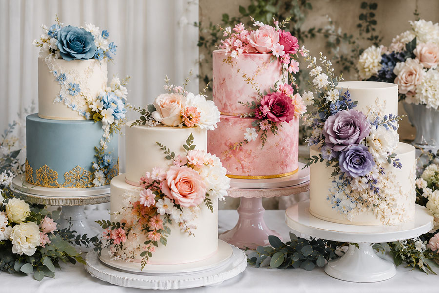 Creating themed cakes with artificial flowers