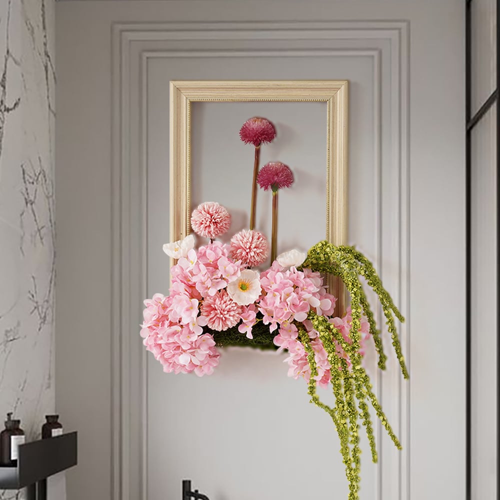 Artificial flower arrangement — modern interior Artificial flower arrangement used in modern living room