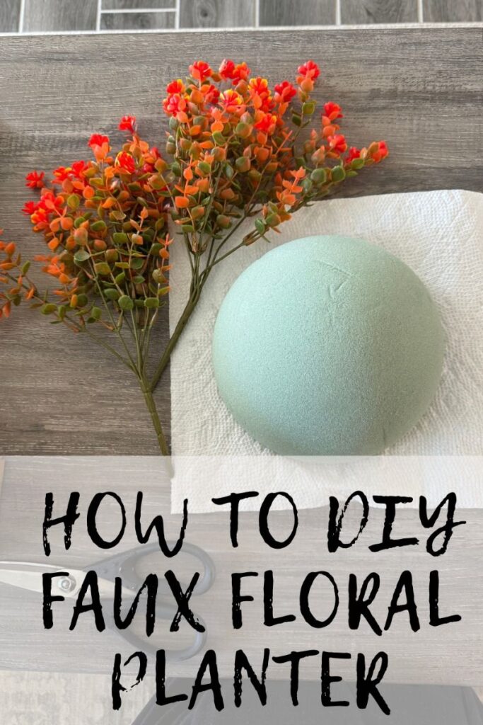 how to secure fake flowers in an outdoor planter