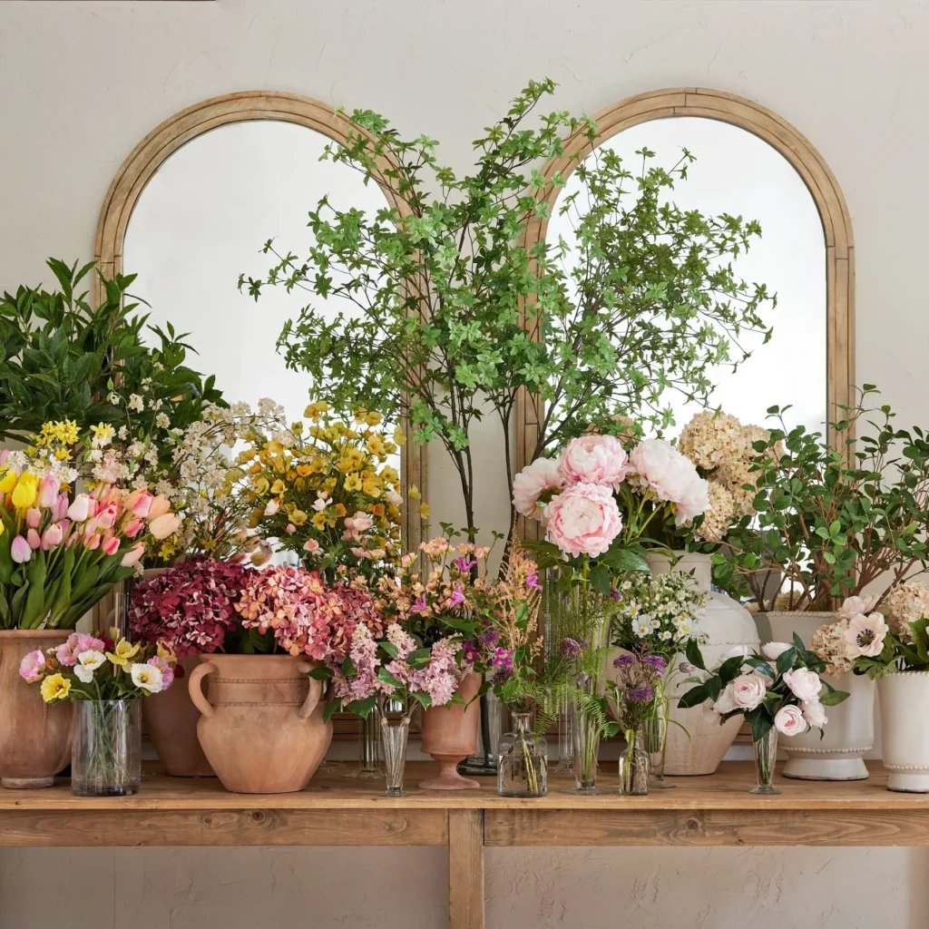 best faux flowers for seasonal summer home décor