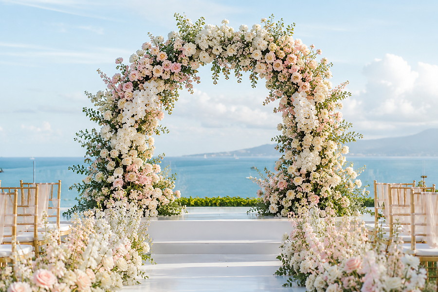 Wedding planners choose artificial flower arches for 2025 ceremonies