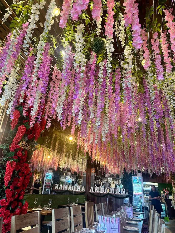 faux hanging flowers for home styling