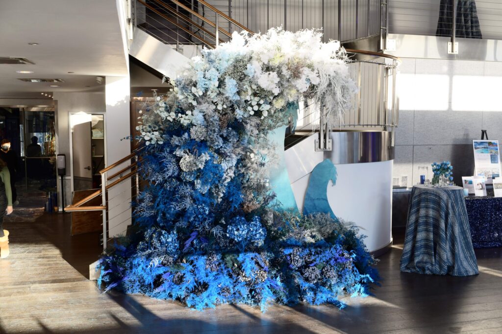 Faux flower installations for corporate events