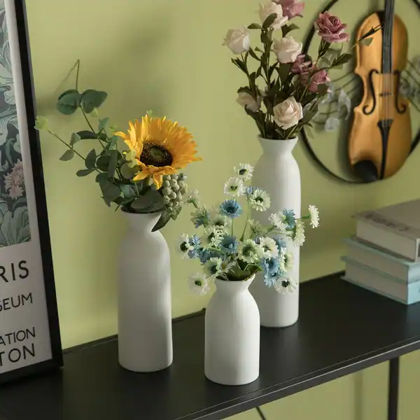 White Artificial Flower Arrangements for Minimalist Home Styling