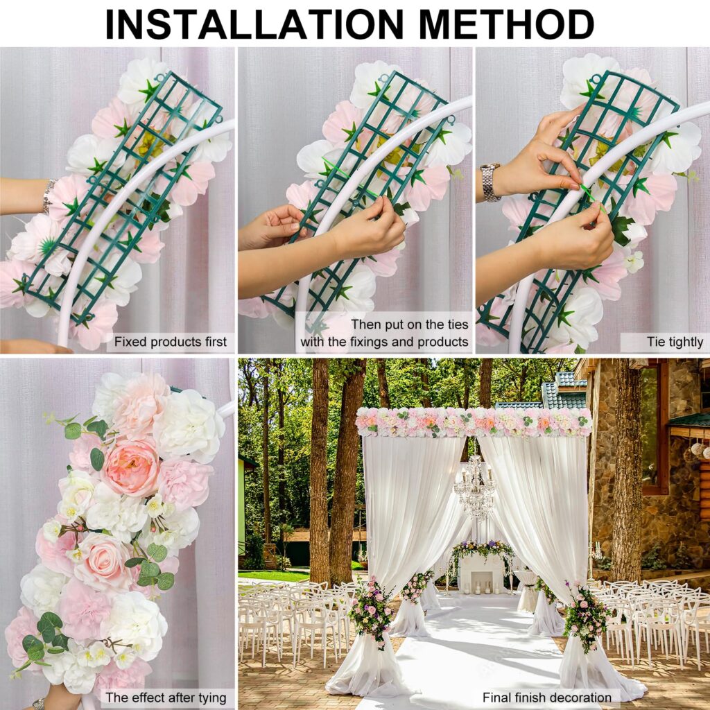 building faux flower arch frame assembly