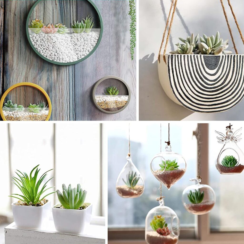 creative fake succulent styling