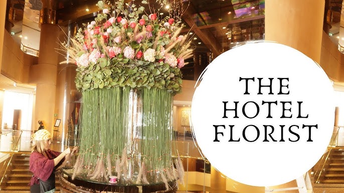 faux flower installations at hotel event