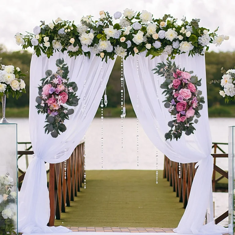 faux flower wedding arch
