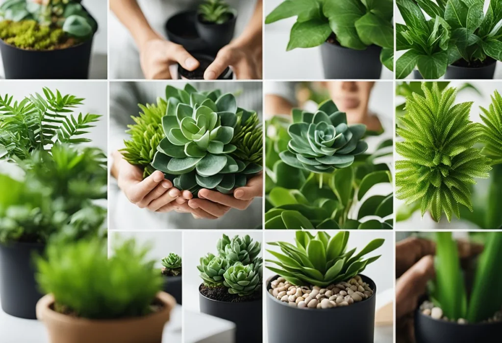 realistic faux succulents