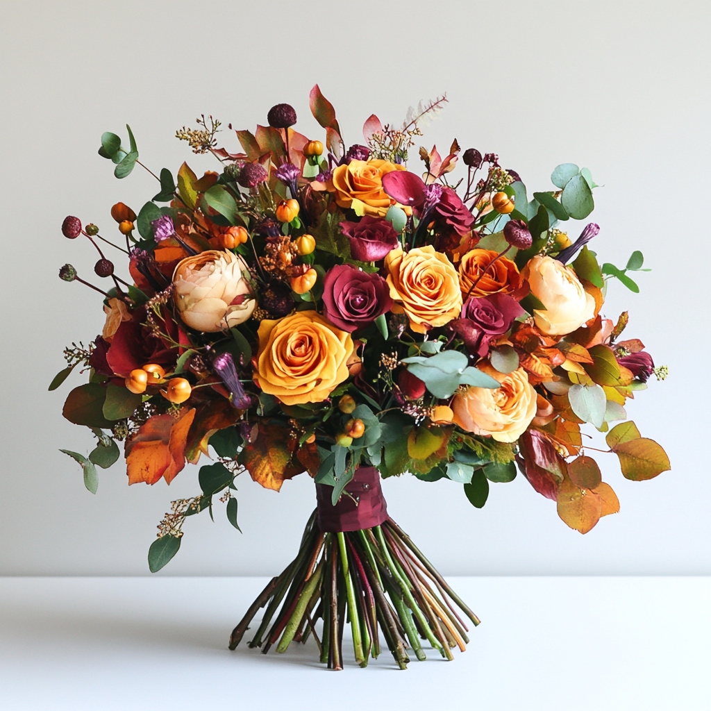 Separation of Focal and Filler Faux Flowers on Table