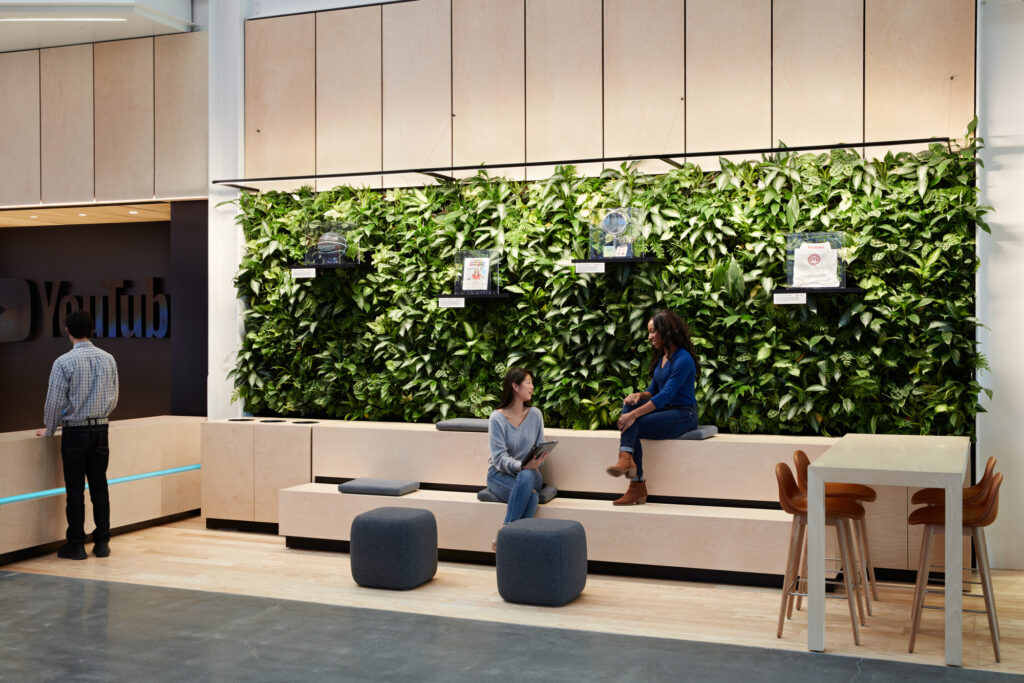 Faux Plant Walls in Corporate Spaces