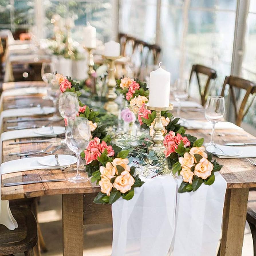 Luxury faux flower garlands for high-end décor