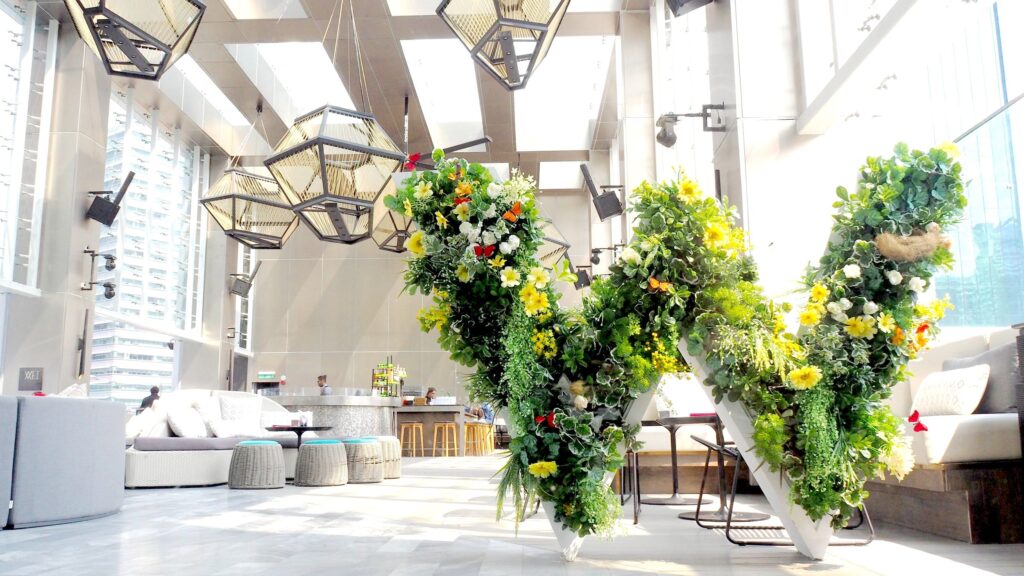 maintaining silk flowers hotel décor