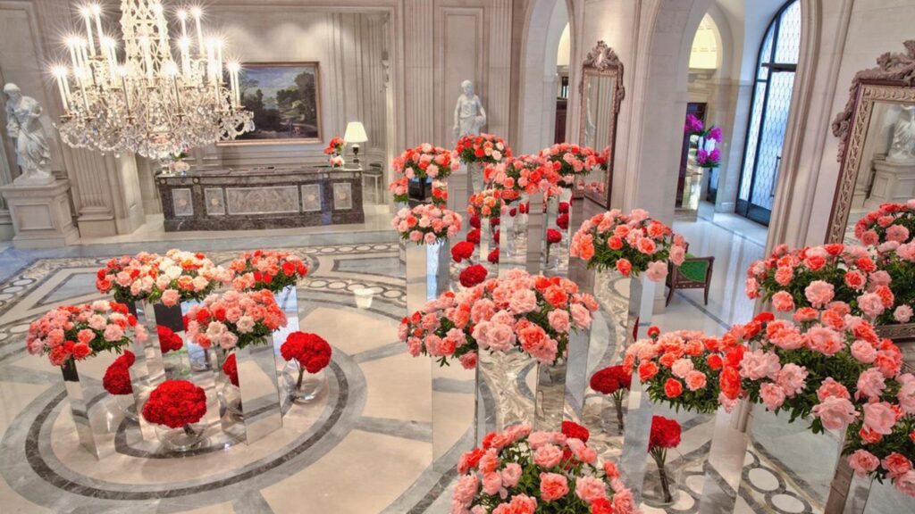 luxury silk flowers for hotels décor