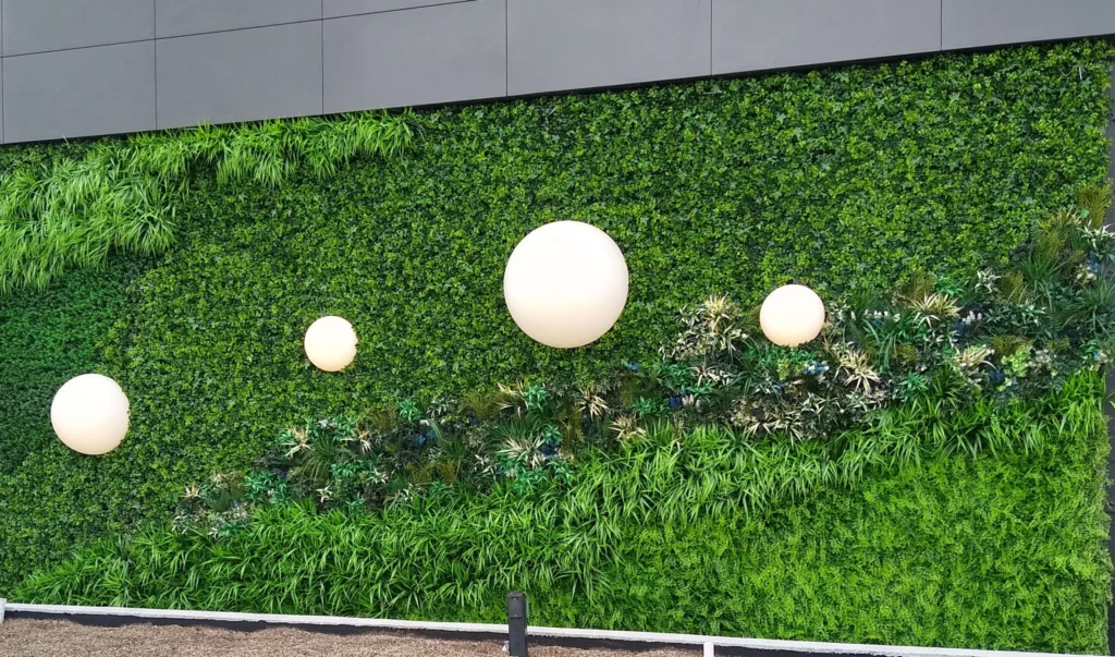 businesses going green with faux greenery