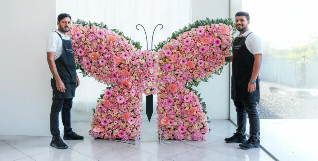 custom artificial flowers dubai projects