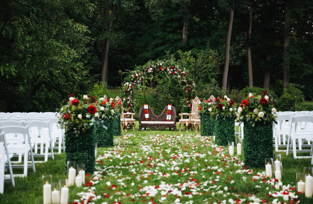 event planner using UV artificial plants for weddings