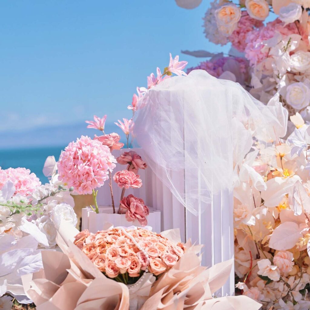 high-grade faux flowers for events
