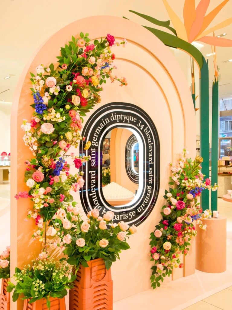 real retail case studies using faux flowers for branding