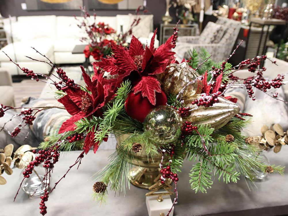 christmas faux florals wholesale retail-ready finishes