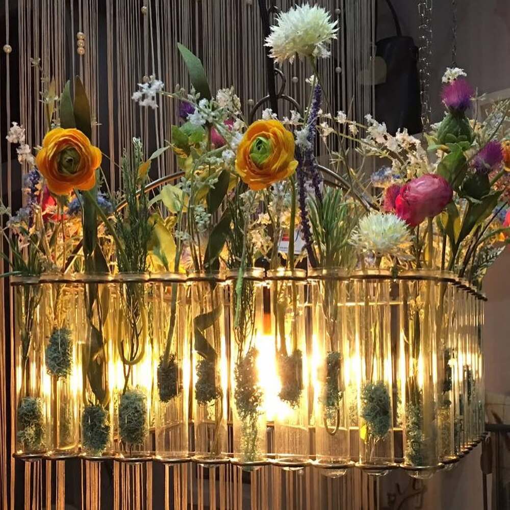 LED display lighting on florals