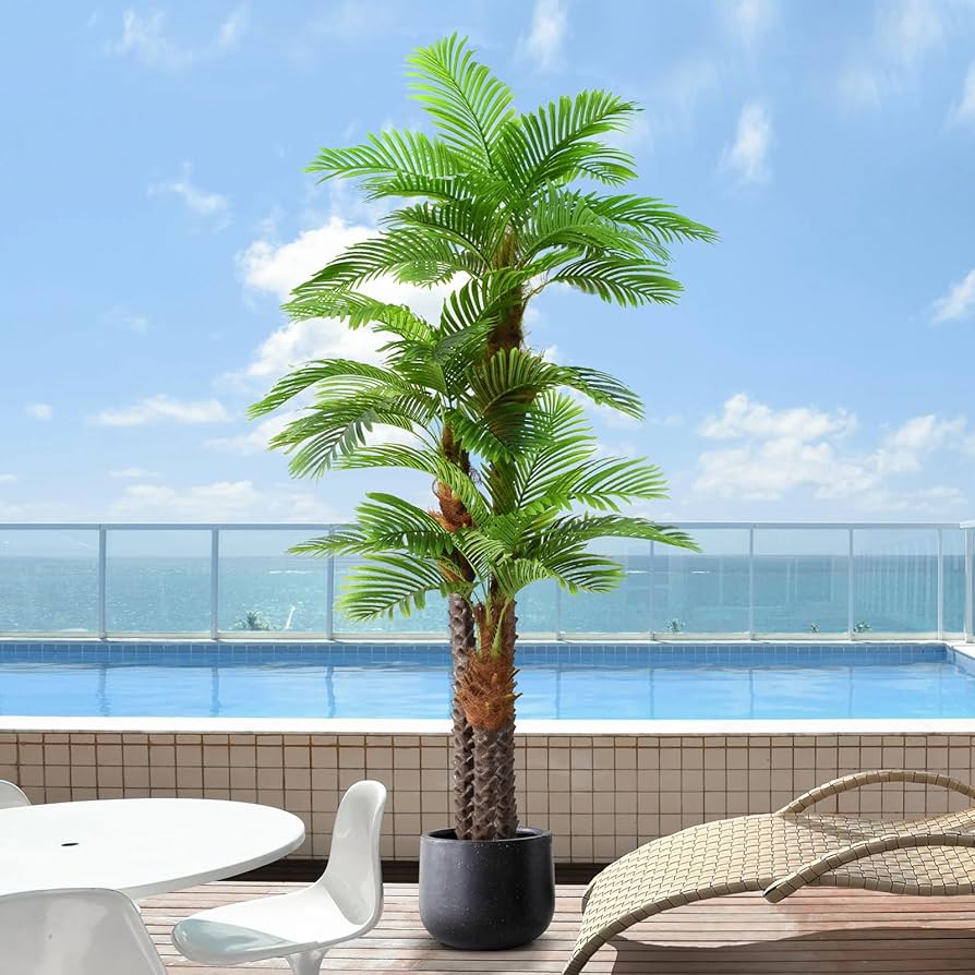Outdoor artificial palm UV resistant