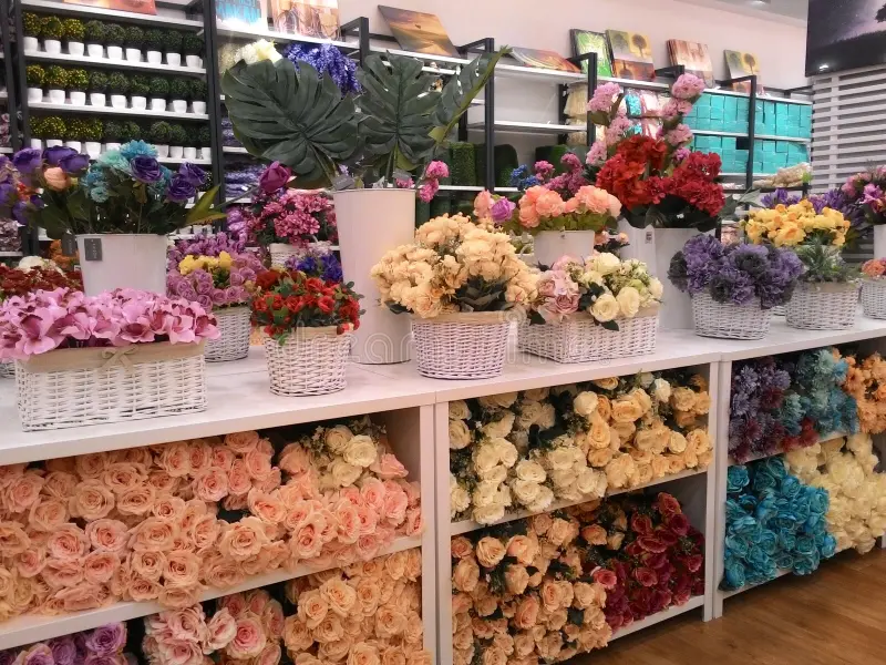 artificial flower wholesale supplier display