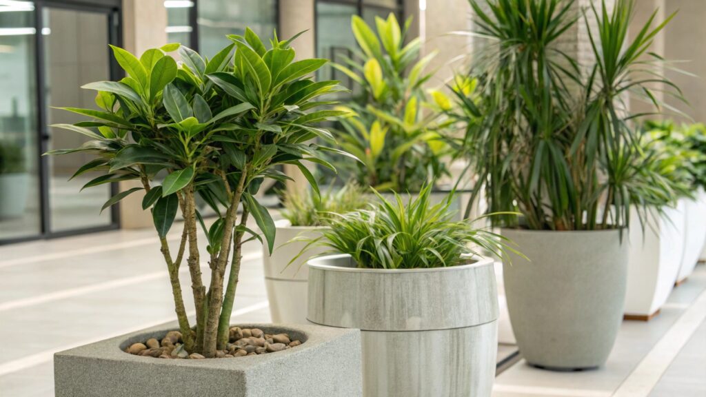 Outdoor Artificial Plants UV Protected materials and finishes