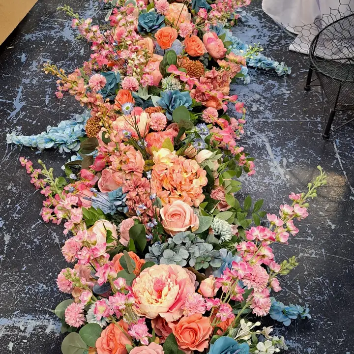 silk flower garlands wholesale