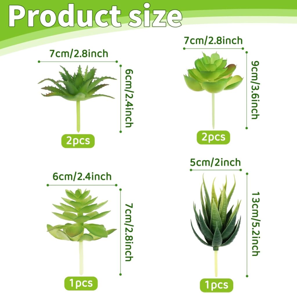 artificial succulents size 