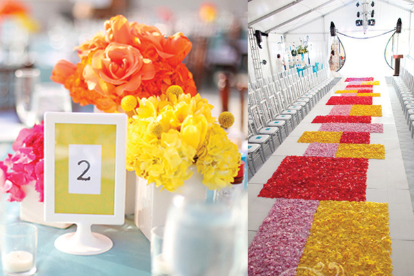 artificial flower color block styling for displays that make artificial flowers look real