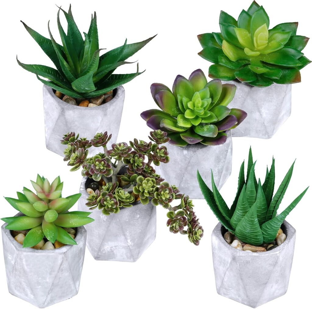 artificial succulents mixed pots