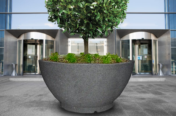 commercial outdoor planters with ballast