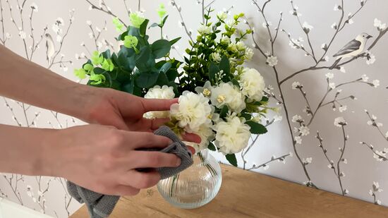 how to wash artificial flowers drying