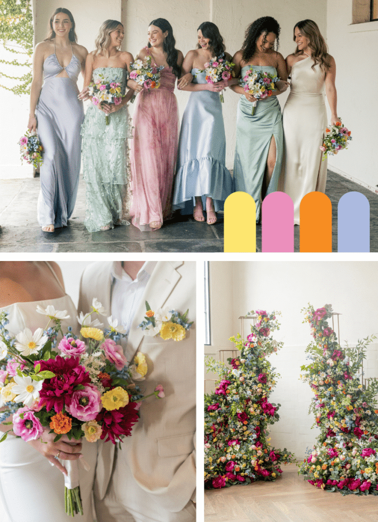 imitation wedding flowers color palette packs