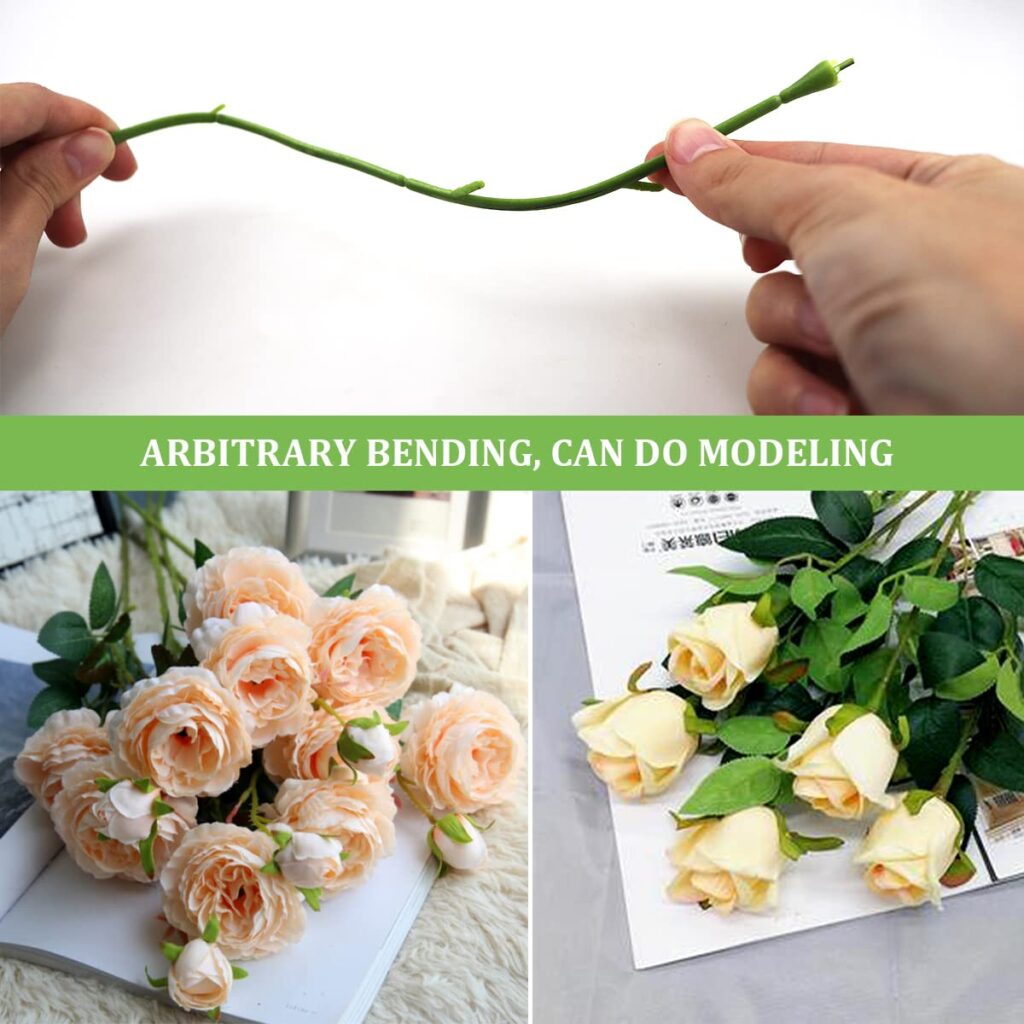 modern artificial flowers bend wire memory shaping