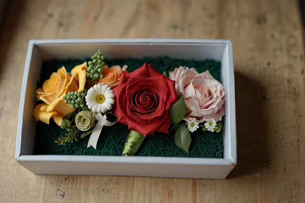 DIY corsage artificial flowers packing guide