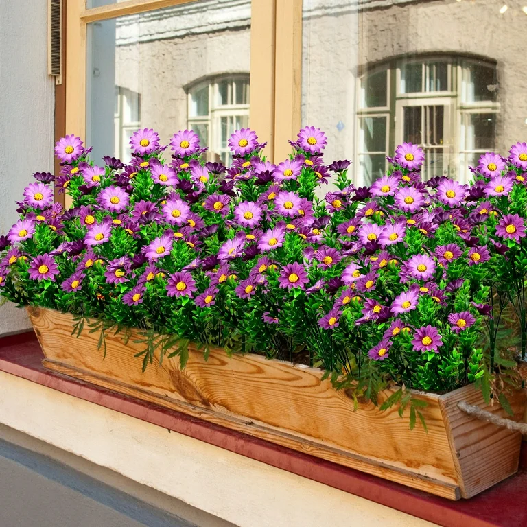 uv safe artificial flowers on balcony layout