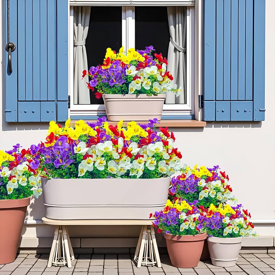 best weatherproof outdoor artificial flowers colorfastness heat water exposure tests