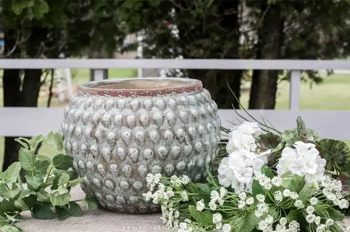 materials for outdoor artificial flowers and planters