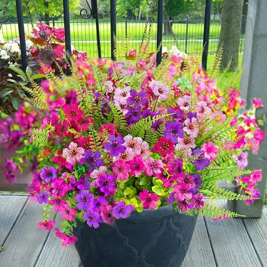 rain dust test best weatherproof outdoor artificial flowers