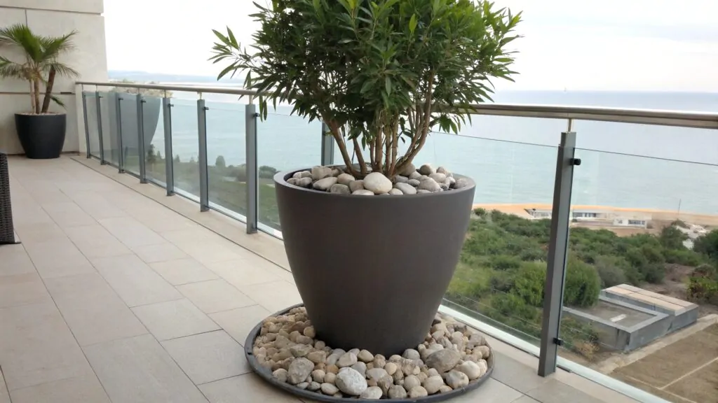 what to fill fake plant pots with weight fillers to prevent tipping