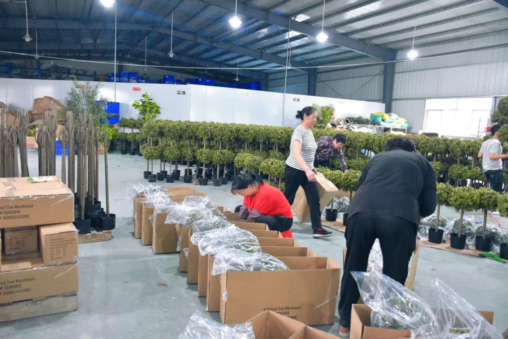 best artificial plants warehouse inspection best artificial plants bulk quality inspection process