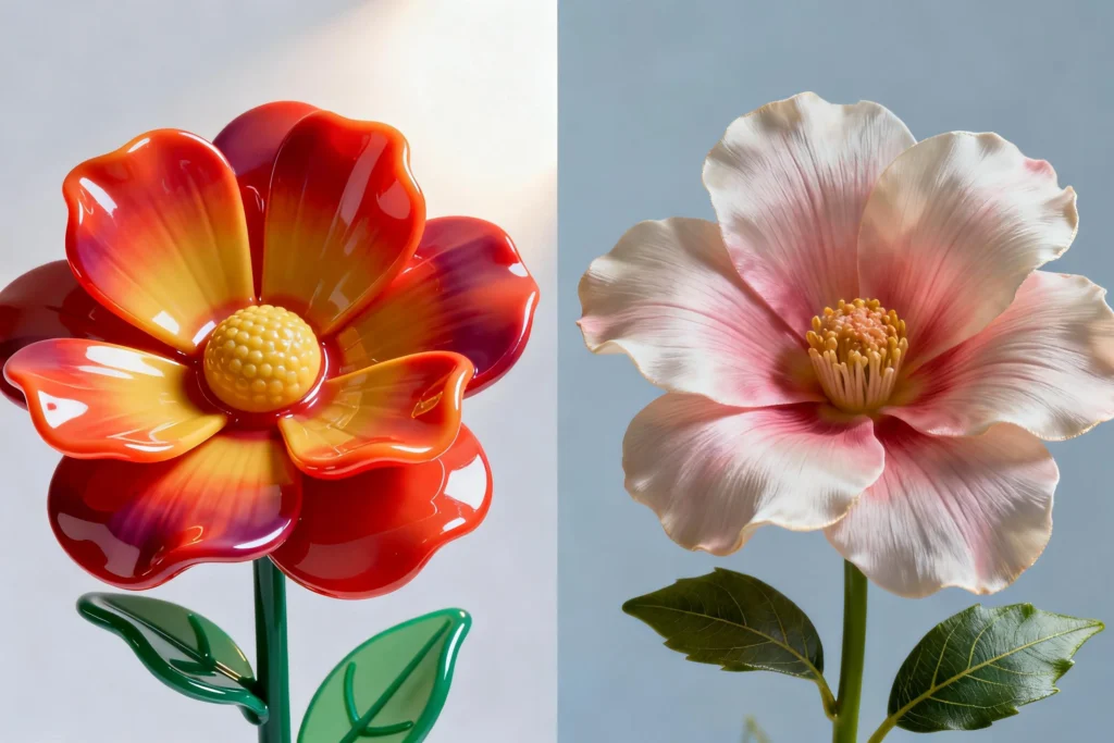 faux flower material map polyester plastic foam latex blends pros cons