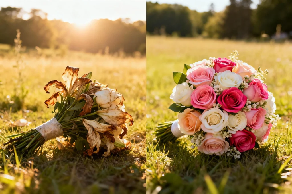 fake flowers or real for wedding logistics fake flowers or real for wedding logistics risk