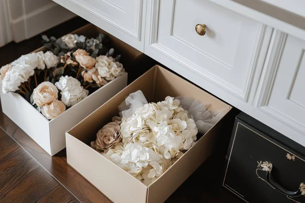 storing artificial flowers carton density stack height deformation prevention