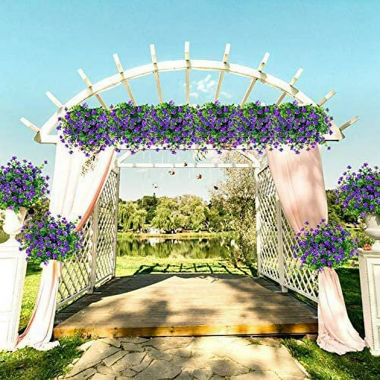 uv resistant fake flowers outdoor wedding arch