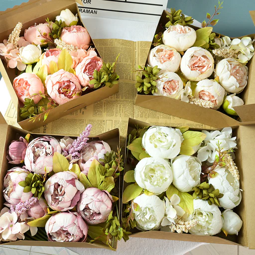 good wholesale fake flowers suppliers packaging and communication