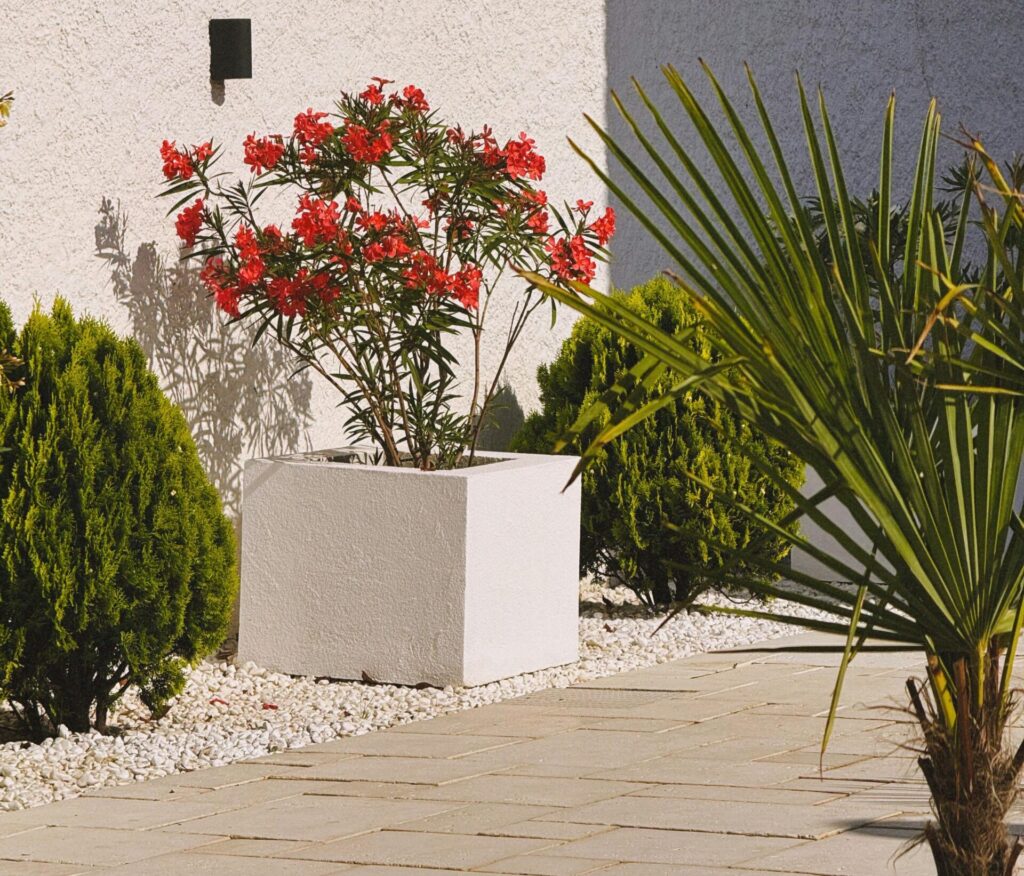 artificial plants for outdoors with uv protection for hotel entrance and retail front