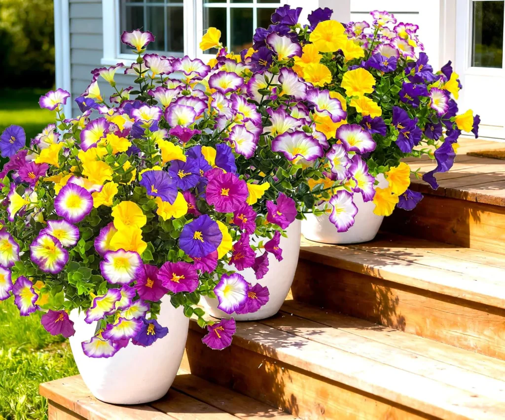 UV resistant flowers for outside material close-up UV resistant flowers for outside material close-up for B2B buyers